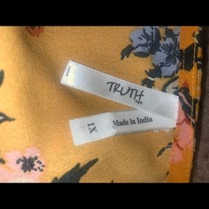Beautiful Gold /Floral blouse by Truth NYC